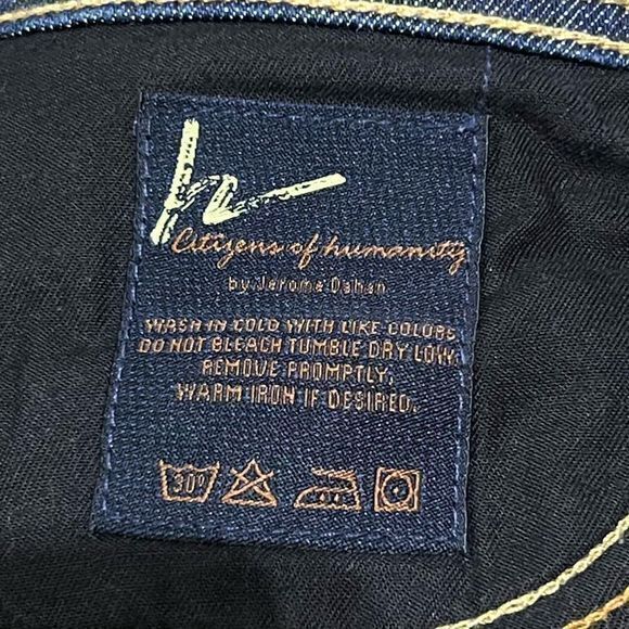 Citizens of Humanity Low Waist Flare Jeans Ingrid Stretch #002 Dark Wash Size 28 - Picture 7 of 11